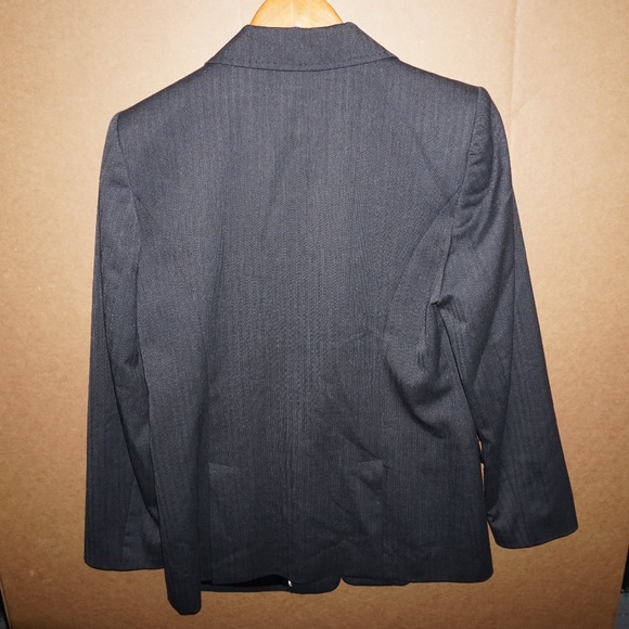vintage gray gabardine blazer menswear jacket long - Picture 5 of 7